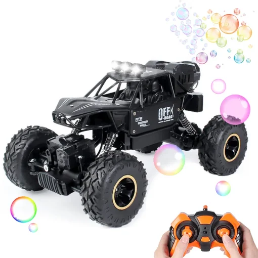 Paisible 4Wd Rc Car Remote Control Bubble Machine Radio Control Car Rock Crawler 4X4 Drive Road Out Door Toy For Girl Boy