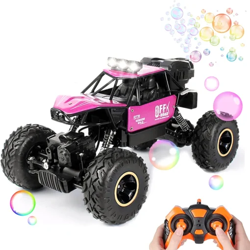 Paisible 4Wd Rc Car Remote Control Bubble Machine Radio Control Car Rock Crawler 4X4 Drive Road Out Door Toy For Girl Boy