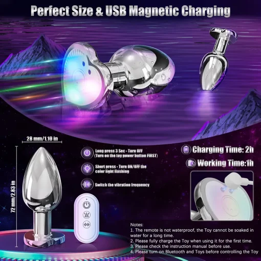 Luminous Heart-Shaped Vibrator With Remote Control