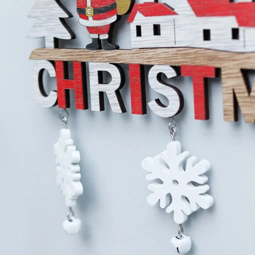 Wooden Christmas Door Hanging Oranments Wall Xmas Dec Merry Christmas Decor For Home Happy Year Naviidad Door Pendants