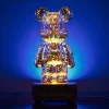 3D Fireworks Bear Night Light Projection Colorful Usb Atmosphere Dimming Living Decorative Decor Room 3D Glass Fireworks Bedroom