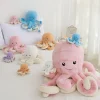 Cute Octopus Cushion Pendant Plush Stuffed Cushion Toy Soft Sea Animal Sofa Home Decor Creative Animal Doll Children Baby Gifts