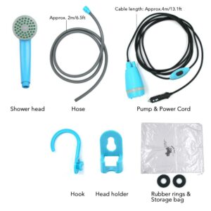 12V Portable Shower Heads for Outdoor Camping and Car Use5