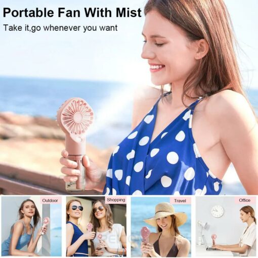 Handheld Mist Fan Battery Operated4